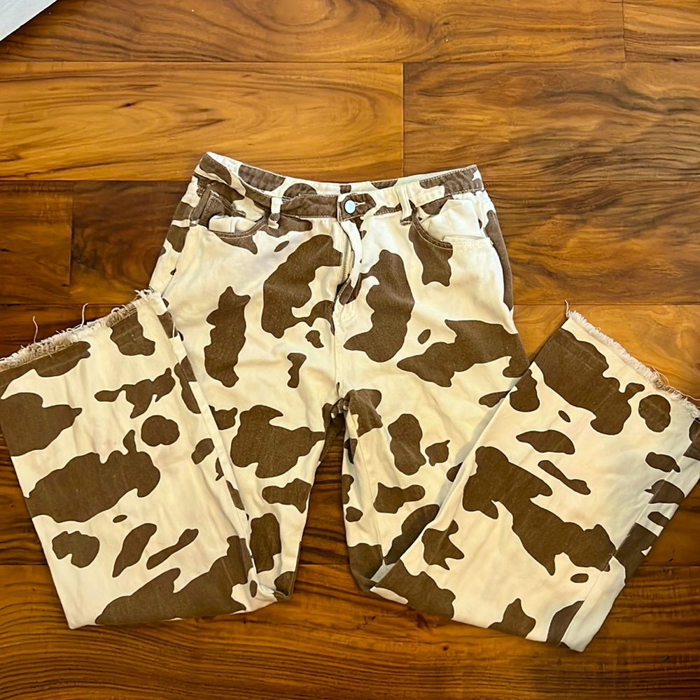 Cow Print Jeans